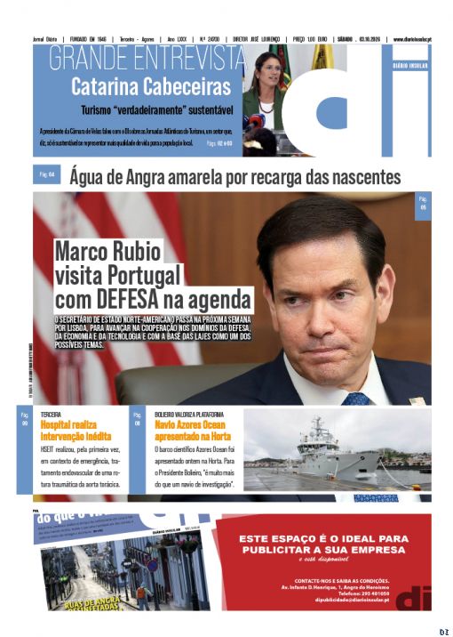 Última edição do Diário Insular, de sábado, 3 de outubro de 2026